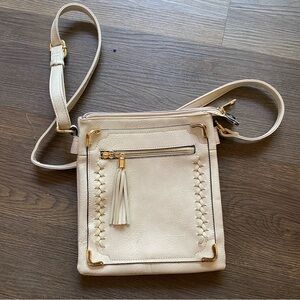 Elegant Cream Crossbody Bag